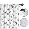 thumbnail image 4 of Kid Curtains,Soccer and Cleat White Pattern Kid Insulated Curtains Set Of 2,Bedroom Essentials,Toddler Room Decor 52"x63", 4 of 5