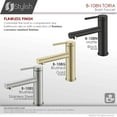 thumbnail image 5 of Stylish Single-Handle Matte Black Bathroom Faucet Height 6" B-108N, 5 of 12