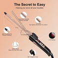 thumbnail image 6 of Professional 1/2 Inch Curling Iron for Short Hair, Men, & Bangs, Slim Ceramic Barrel Wand for Tight, Defined Curls and Ringlets, Adjustable Heat, 6 of 6