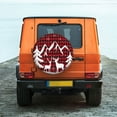 thumbnail image 6 of KLL Christmas Buffalo Plaid Pattern 14-17 inch Spare Tire Cover Universal Wheel Protector for Truck SUV Trailer Camping Rv Tire Covers-17 inch, 6 of 6