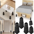 thumbnail image 5 of Bed Risers for Furniture Table Sofa Chair Room 8 Pack Black Plastic 0.1 lb Storage Space Stackable, 5 of 10