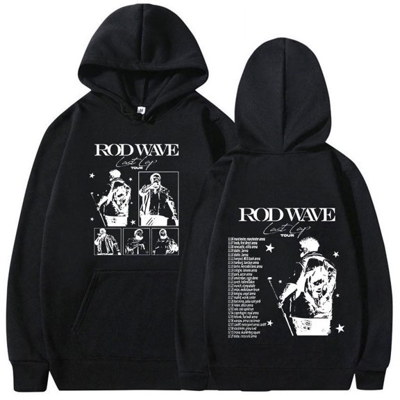 Rod Wave Last Lap Tour 2024 Print Hoodie Men Retro Pullover Fashion Sweatshirt Unisex Hip Hop Loose Oversized Hoodies Streetwear