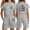 Grey, variant on Utlike Girls Clothing Set Fashion Letter Print Casual Loose Short Sleeve Suit Comfortable And Versatile Outfits Size 5 Years-