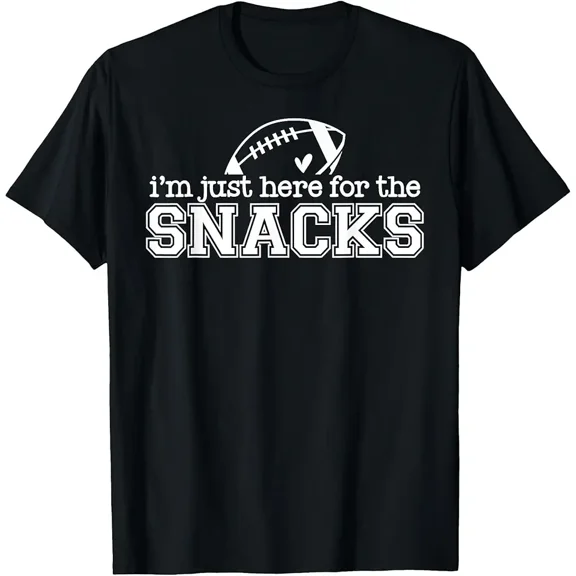Just Here For The Snacks American Football Funny Women T-Shirt