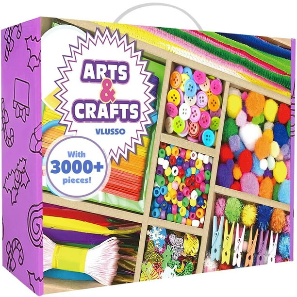Kit de suministros para manualidades VLUSSO 3000 piezas para niños de 4 a 12 años
