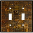 thumbnail image 2 of Metal Light Switch Wall Plate Outlet Cover (Coffee Shop Cafe Restaurant Sign Black Brown - Double Toggle), 2 of 2