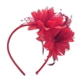 thumbnail image 2 of Horivan Vintage Feather Fascinator Hat with Mesh Ribbon and Clip Headband for Women, Tea Party Wedding Cocktail Headwear Accessory, 2 of 6