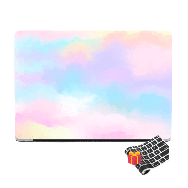 Funda izÜg, carcasa compatible con MacBook Pro de 13 pulgadas modelos: A2338 M1, A2289, A2251, A2159, A1989, A1706, A1708. Nubes