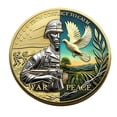 thumbnail image 4 of Rirozkan Commemorative Coin, Gold Plated Peace Memorial Challenge Coin, Collectible Medallion, Gift for History Buff, Pocket Token for War Veteran, Patriotic Souvenir Keepsake, 4 of 8