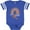 Football Blue and White, variant on Multiple Sclerosis Awareness Orange Ribbon Rainbow Boys or Girls Baby Bodysuit