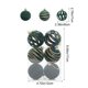 thumbnail image 1 of Adornos navideños, regalos navideños, bolas navideñas flocadas de 6 cm, bolas colgantes de plástico con purpurina, juego de seis bolas decorativas para árbol de Navidad., 1 of 4