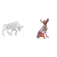 thumbnail image 1 of Estatua de toro,Estatua de toro,figura decorativa para escritorio,Arte decorativo coleccionable para el hogar y la oficina,Figura decorativa,Estatua de perro coleccionable,decoración artesanal, 1 of 8