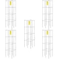 thumbnail image 2 of DEGUO Tomato Cages, 11.8" x 11.8" x 46.1", 5 Packs Square Plant Support Cages, Silver PVC-Coated Steel Tomato Towers for Climbing Vegetables, Plants, Flowers, Fruits, 2 of 5