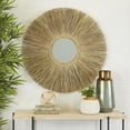 thumbnail image 2 of DecMode 32" x 32" Brown Starburst Wall Mirror, 2 of 7