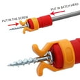 thumbnail image 5 of Screw Holder Clamp, Screw Gripper Screw Holder Fits Screwdrivers Bit Diameter of 6-8mm for Woodworking 4pcs (Red), 5 of 5