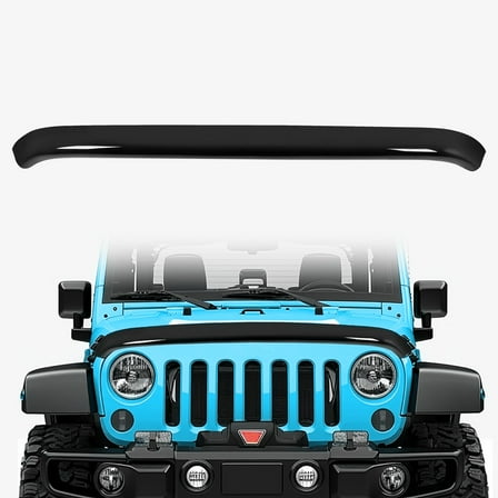 KOEJM Hood Shield Fit for 2007-2018 Jeep Wrangler JK PC Plastic Hood Bug Deflector Hood Protector Protection Smoke