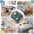 thumbnail image 4 of Dark Green Christmas Tree Pattern Square Tablecloth,Waterproof Square Table Cover,Wipeable Spillproof Washable Table Cover for Home Kitchen Party Decor 52"x52"(132x132cm), 4 of 6
