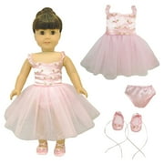 PINK BUTTERFLY CLOSET Doll Clothes - Ballet Ballerina Fits American Girl & Other 18 inch Inch Dolls