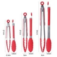 thumbnail image 5 of 7/9/12inch Silicone-Tipped Stainless Steel Kitchen BBQ Tongs: Non-Slip Cooking Clip for Steak, Bread & Food - Lifting, Flipping, and Serving with Comfortable Grip & Convenient Locking Mechanism, 5 of 7