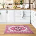 thumbnail image 2 of Wondo 2x3 Feet Indoor/Outdoor Door Mat - Machine Washable Non-Slip Low Pile Rug, Vintage Hot Pink Entrance Carpet for Entryway Porch Bathroom Kitchen Bedroom Laundry, 2 of 7