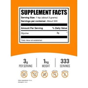 BulkSupplements Glycine Powder, 1 Kilogram (2.2 lbs)