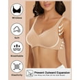 thumbnail image 4 of Cassie Liz Smoothing Wireless Bras for Women Comfort Seamless Bra Full Coverage Push Up Bra Adjustable Padded Bra, 4 of 6