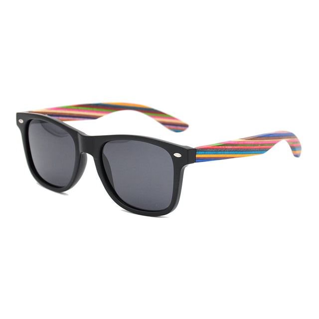 Gafas de sol de moda para hombres y mujeres, gafas de bambú, gafas de sol de madera con tendencia UV400