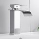 thumbnail image 2 of Grifos de baño generalizados, grifo moderno para lavabo de baño, grifo de cascada de lavabo cruzado, boca ancha de acero inoxidable, 2 of 3