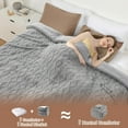 thumbnail image 3 of Lumiparty Electric Heated Blanket Queen Size, with Wireless LCD Controller, 6 Heat Levels & 2-10H Time Settings, 90" x 90" Tufted Fast Heating Electric Quilt, Gray, 3 of 8