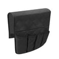 Clearance! Dusknt Seat Storage Bag Black Fleece Sofa Armrest Storage