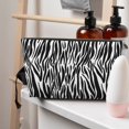 thumbnail image 5 of Toiletry Bag, Zebra print Leather Waterproof Travel Makeup Cosmetic Bag Organizer, Large Capacity Toiletry Bag for Travel Size Toiletries, Skin Care Bag for Women, 5 of 8