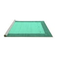 thumbnail image 2 of Ahgly Company Machine Washable Indoor Rectangle Solid Turquoise Blue Modern Area Rugs, 7' x 9', 2 of 4