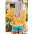 thumbnail image 2 of ABPHQTO Top de mujer con escote de pico en canalé a contraste de encaje amarillo, 2 of 5