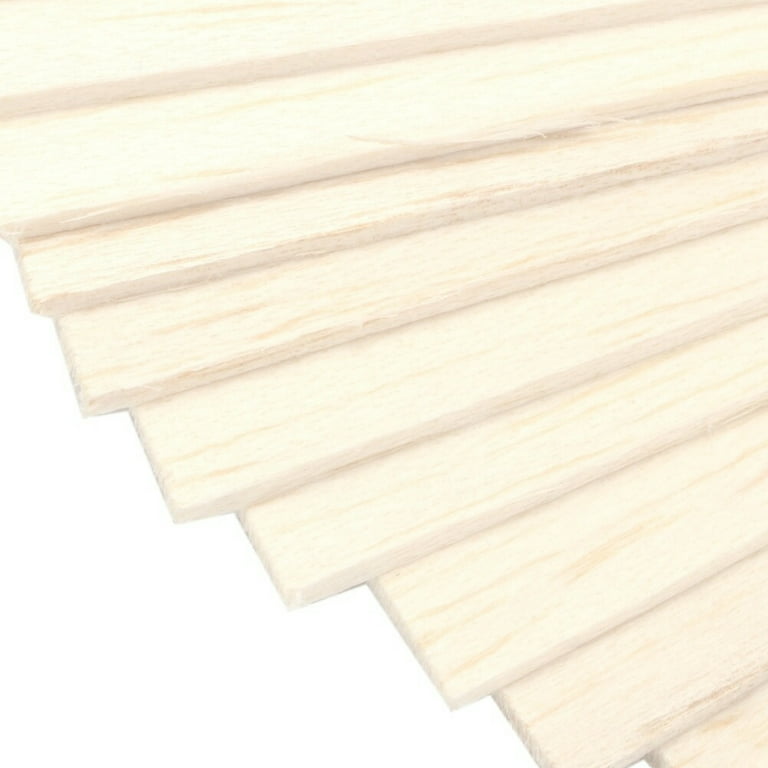 Balsa Wood Sheets,10 Pack Natural Unfinished Wood for House Aircraft Ship  Boat DIY Wooden Plate Model, 200 * 100 * 2mm