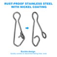 thumbnail image 3 of Unique Bargains 57Lbs en Acier Inoxydable Pêche Snaps Pivote Clips Changement Rapide Noir 50 Pack, 3 of 6