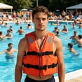 thumbnail image 4 of Cadancy Adult Life Jacket Boating Safety Vest Adjustable Straps Reflective Strips High Buoyancy PFD Water Sports Swimming Fishing Kayak Emergency Gear Universal Fit, 4 of 7