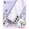thumbnail image 6 of SURITCH for Samsung Galaxy S22 Clear Case 6.1" (Only), Built-in Screen Protector, Full Body Protective Hard Shell + Soft TPU Phone Case, Purple Edge, 6 of 7