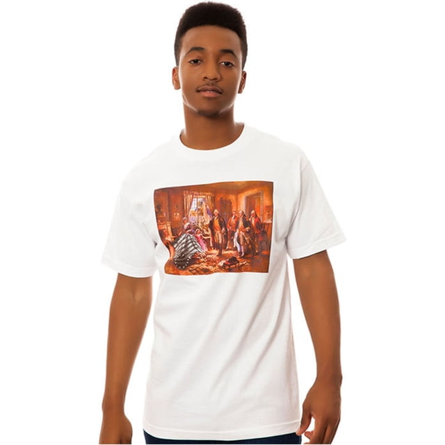 Black Scale The Old Glory Camiseta gráfica para hombre, blanca, mediana Black Scale Camiseta gráfica