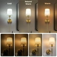 thumbnail image 3 of NookNova Battery Operated Wall Sconce Set of 2, Rechargeable Wall Sconce With Remote, White, 3 of 8