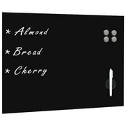Magnetic Blackboard Glass 31.5x23.6 Wall Mountable with Marker Holder & 4 Magnets - Perfect for Home Office, Kitchen, or Classroom
