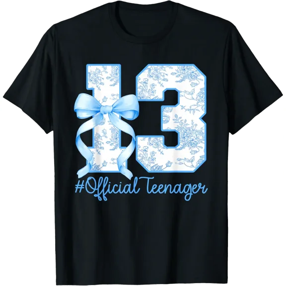Floral Coquette Bow 13Th Birthday Celebration T Shirt Size S-5XL