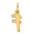 thumbnail image 3 of Auriga 925 Sterling Silver Gold-tone Letter F Initial Charm for Women(L- 15.27mm, W- 5.72mm), 3 of 6