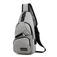 thumbnail image 1 of Sac de Poitrine en Tissu avec Port USB, Tissu Léger et Durable, 6 Poches, Sangle Réglable, pour Randonnée/camping/extérieur, Sans Batterie Externe Incluse, 1 of 6