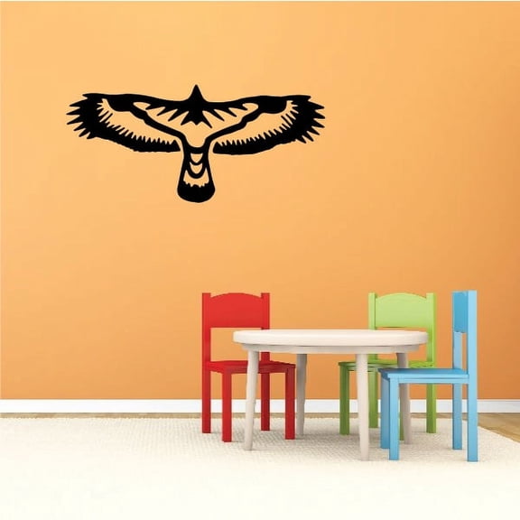 Wings Spread Hawk Decal - 36 Inches