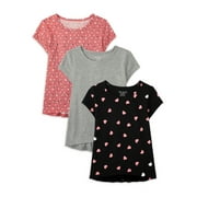 The Children's Place Big Girl 3-Pack Short Sleeve Tops, Sizes XS-XXL