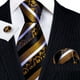 thumbnail image 5 of Set de corbatas Barry.Wang Silk 150 cm con gemelos dorados, 5 of 5