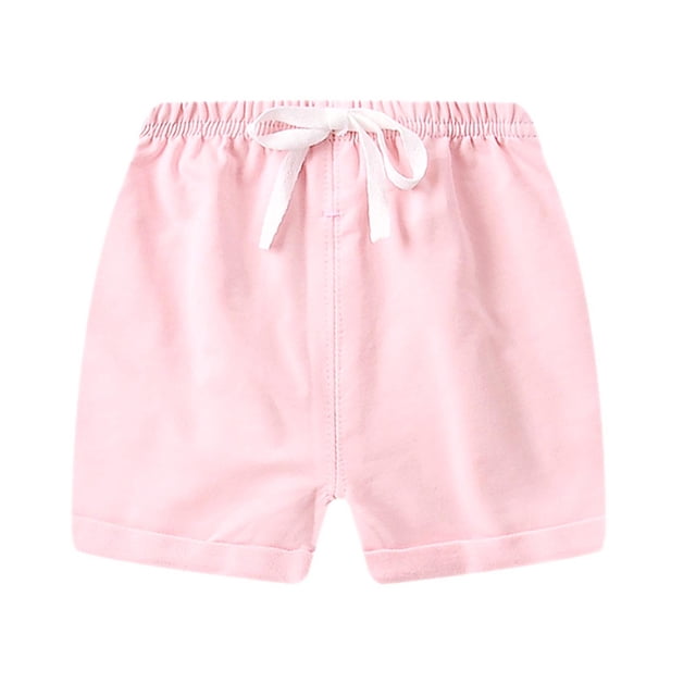 Zpanxa Girls Running Shorts Nylon Spandex Solid Color Lightweight Drawstring Elastic Waistband 2-3 Years