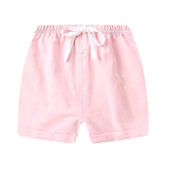 Favoffer Little Kids Cute Solid Sports Shorts Thin Breathable Drawstring Loose Fit Casual Short Pants Soft Bottoms For Summer Play Outdoor Stroll Home Relax 1-8Y