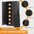 thumbnail image 5 of STANI Metal Garage Storage Cabinet with 2 Doors and 5 Adjustable Shelves - 71" Steel Lockable File/Locking Tool Cabinets for Office,Home,Gym,School, 5 of 12
