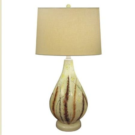 - JB Hirsch Home Decor Stem Hand Painted Porcelain 25'' Table Lamp